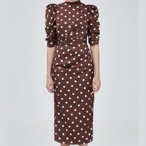 NWT Keepsake the Label Silky Polka Dot Midi Pretty Woman Halloween costume